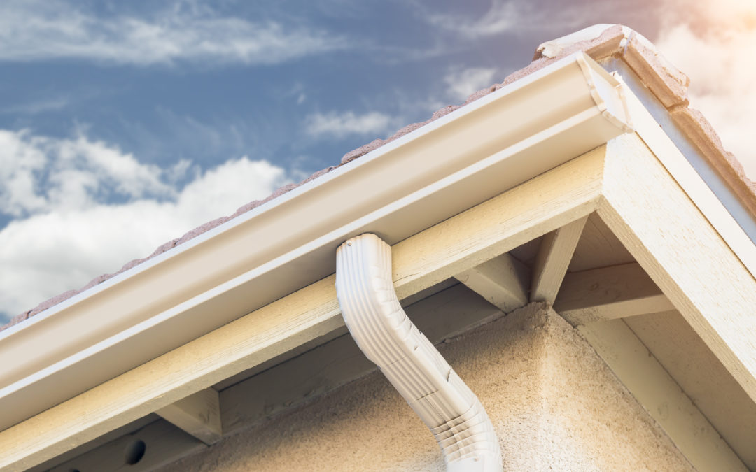 Installed residential gutter and downspout
